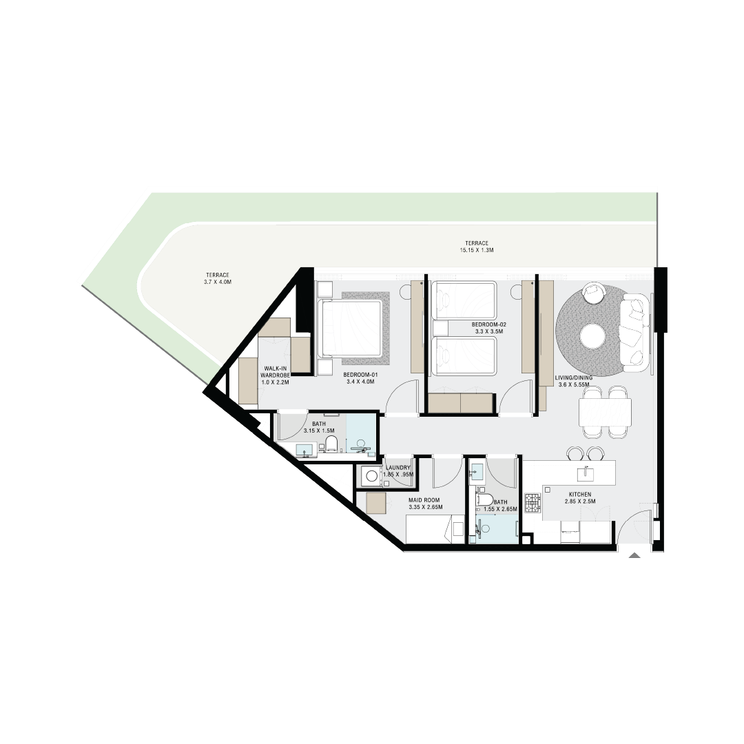 2 Bedroom